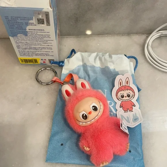 Authentic Pop Mart The Monsters Labubu Pin for Love plush pendant letter N - Picture 2 of 4